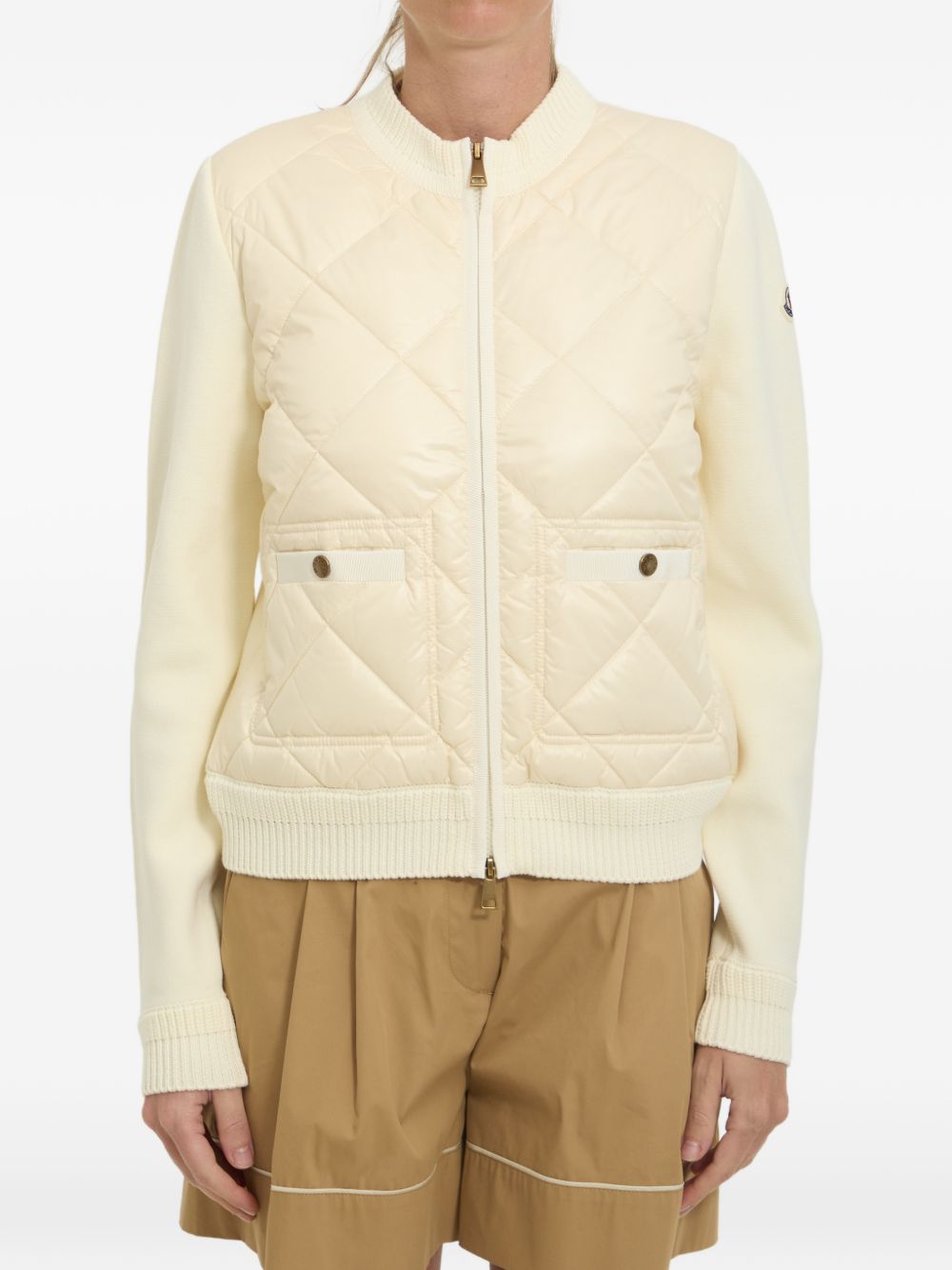 Moncler Women Wool And Nylon Padded Cardigan MONCLER