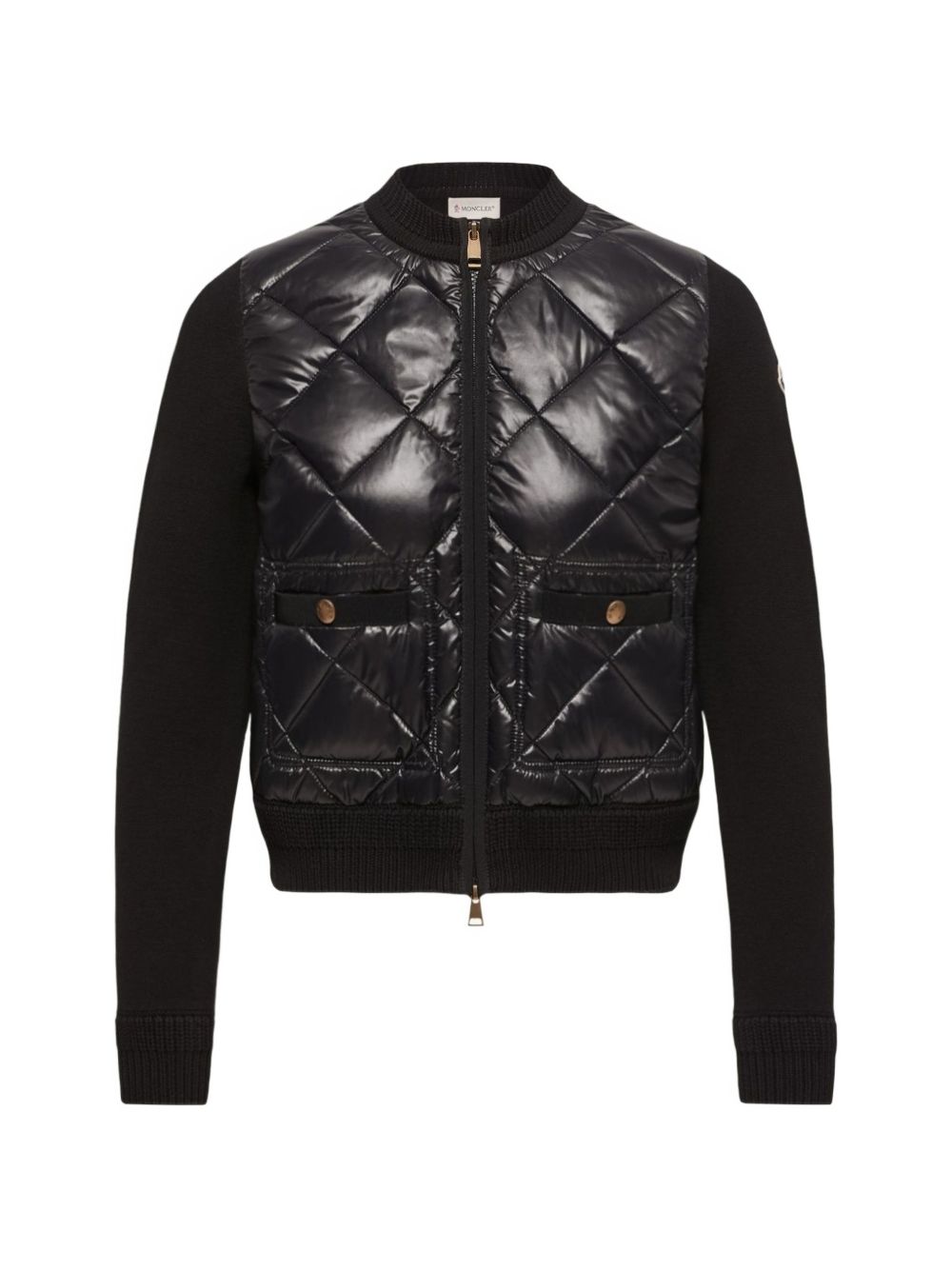 Moncler Women Wool And Nylon Padded Cardigan