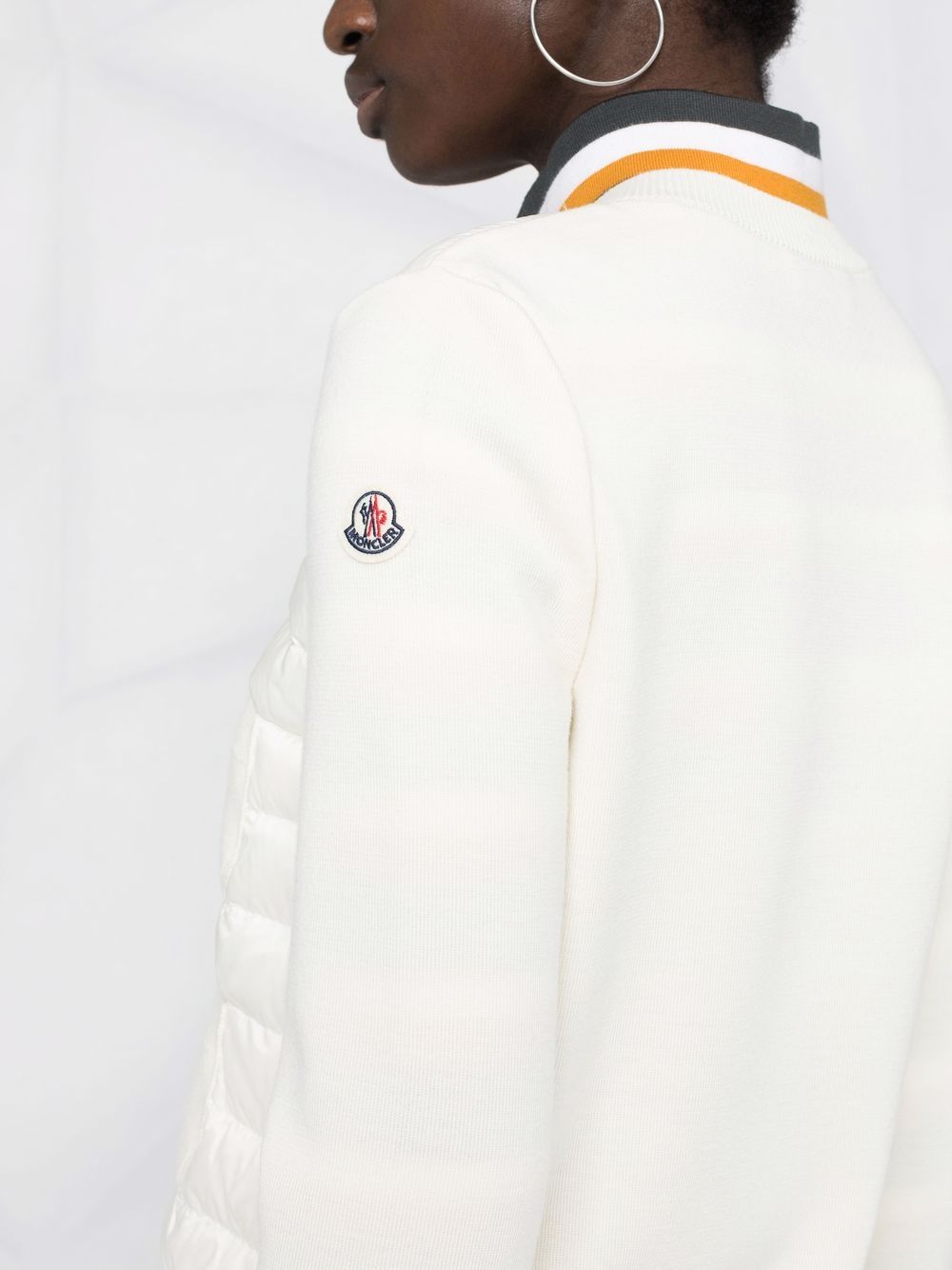 Moncler Women Wool And Nylon Padded Cardigan