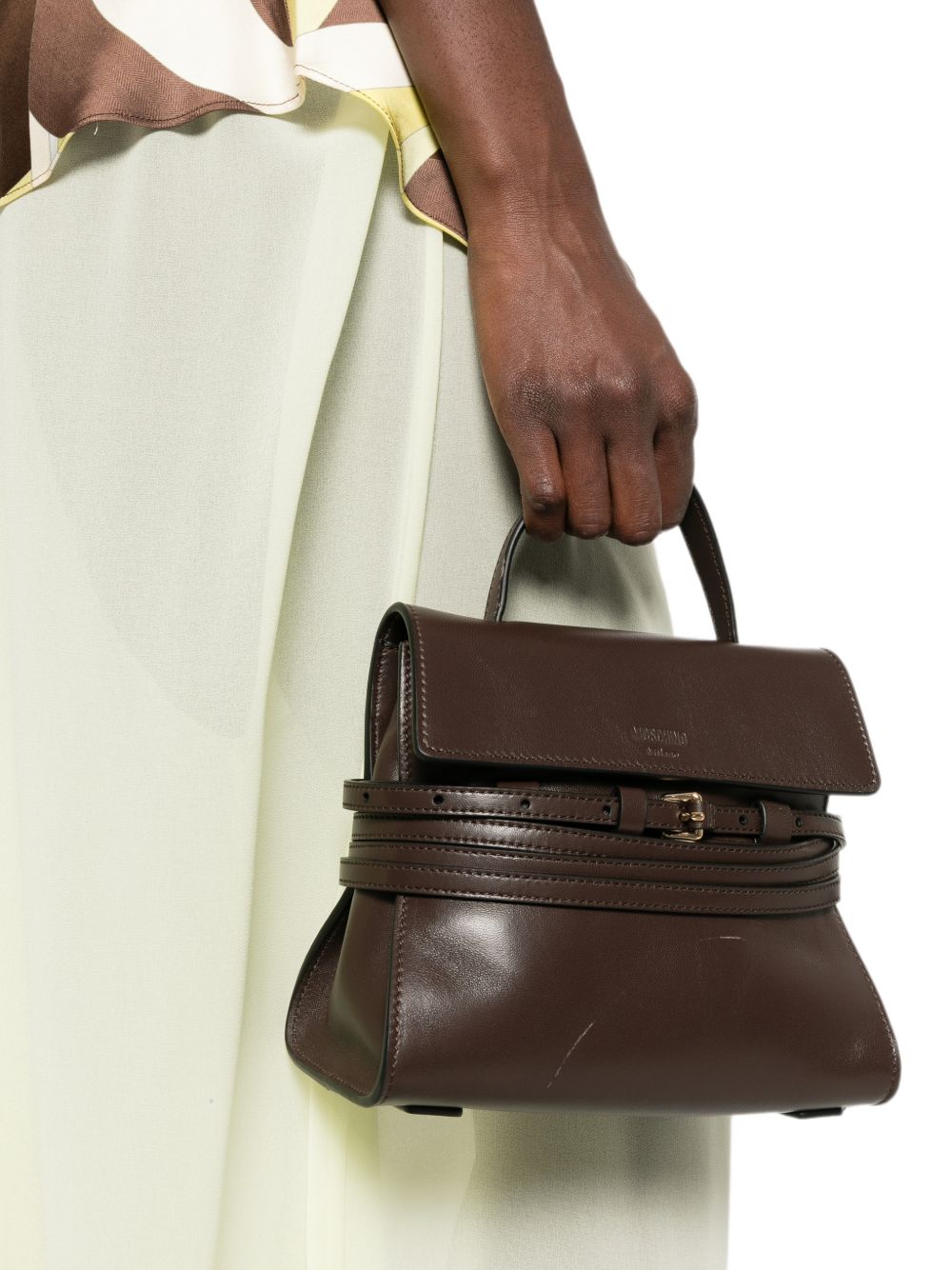 Moschino Women Tie Me Leather Handbag MOSCHINO