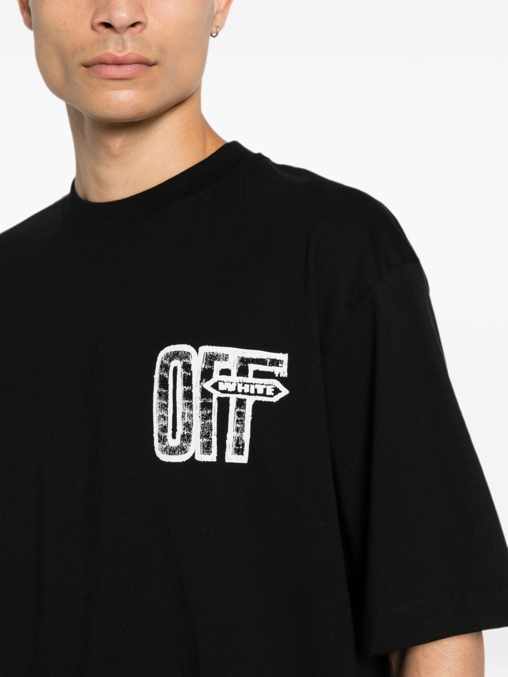 Off-White Men Motion Arrow Skate Cotton T-Shirt OFF-WHITE
