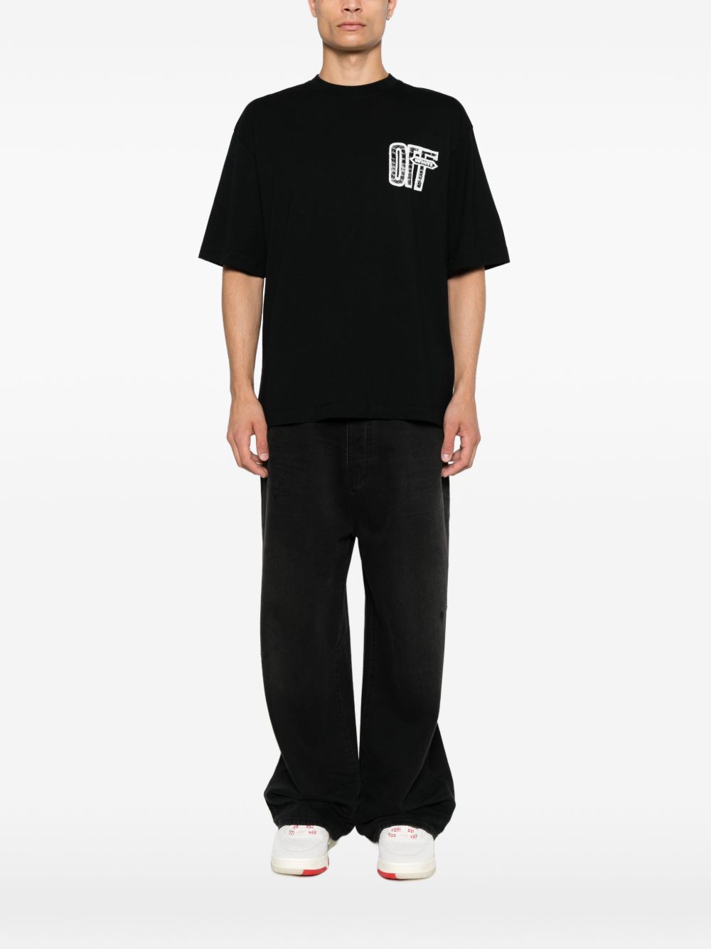 Off-White Men Motion Arrow Skate Cotton T-Shirt OFF-WHITE