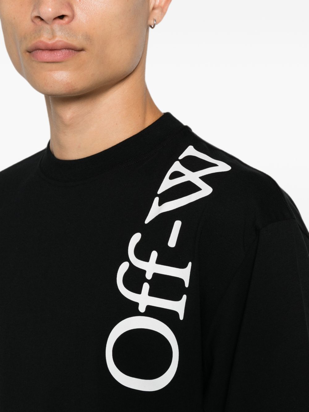 Off-White Men Vertical Bookish Skate Cotton T-Shirt OFF-WHITE