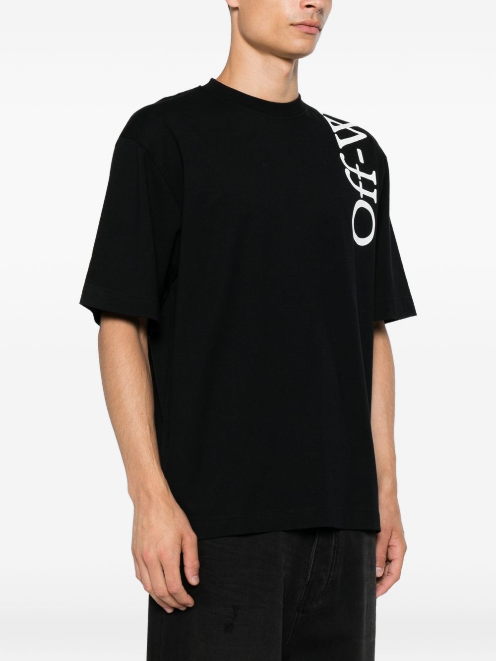 Off-White Men Vertical Bookish Skate Cotton T-Shirt OFF-WHITE
