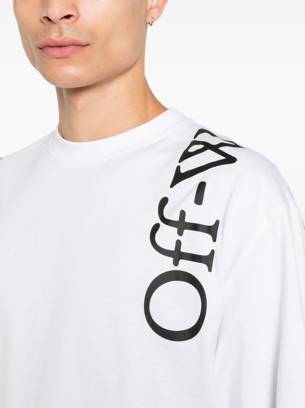 Off-White Men Vertical Bookish Skate Cotton T-Shirt OFF-WHITE