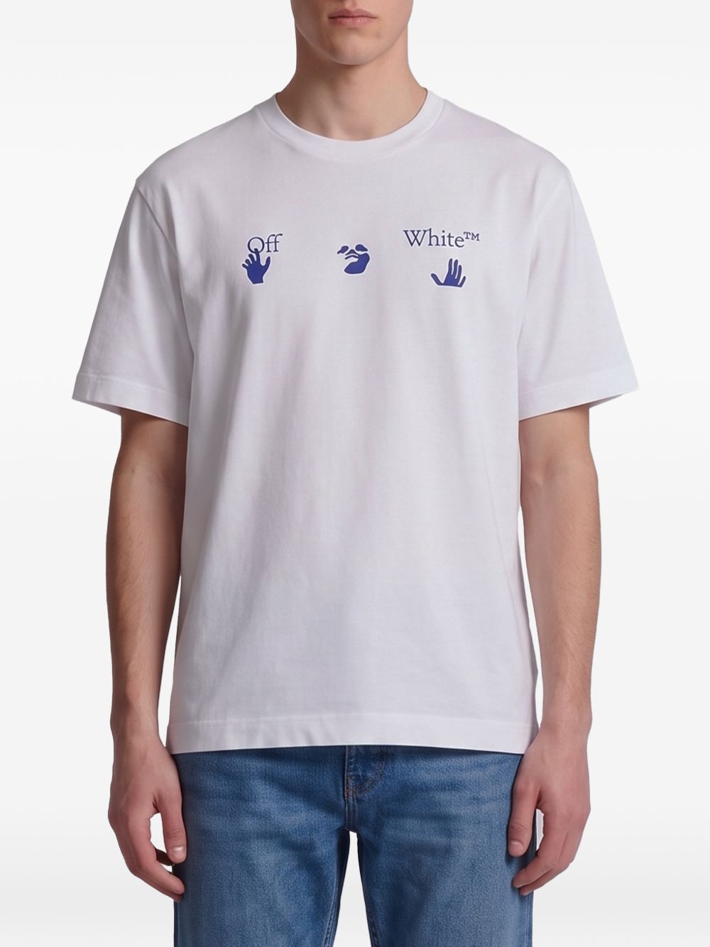Off-White Men Bacco Arrow Skate Cotton T-Shirt OFF-WHITE