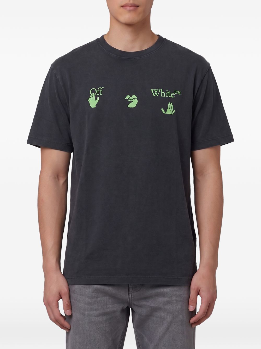 Off-White Men Bacco Arrow Skate Cotton T-Shirt OFF-WHITE