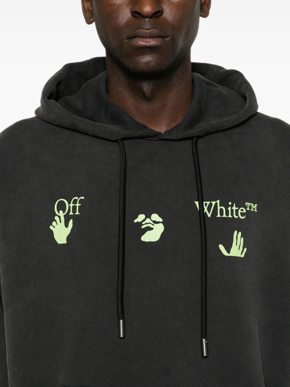 Off-White Men Bacco Arrow Skate Cotton Hoodie OFF-WHITE
