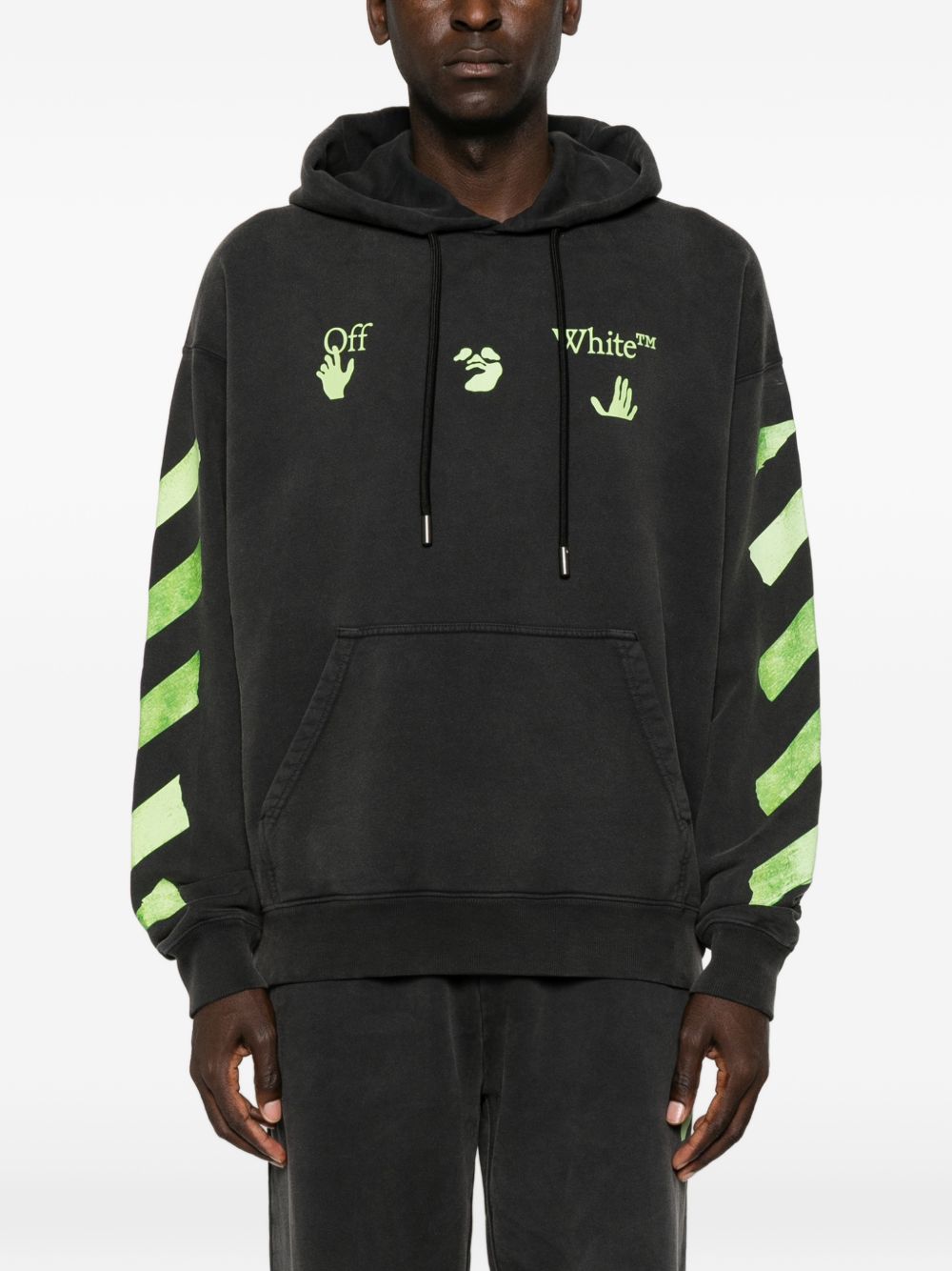 Off-White Men Bacco Arrow Skate Cotton Hoodie OFF-WHITE