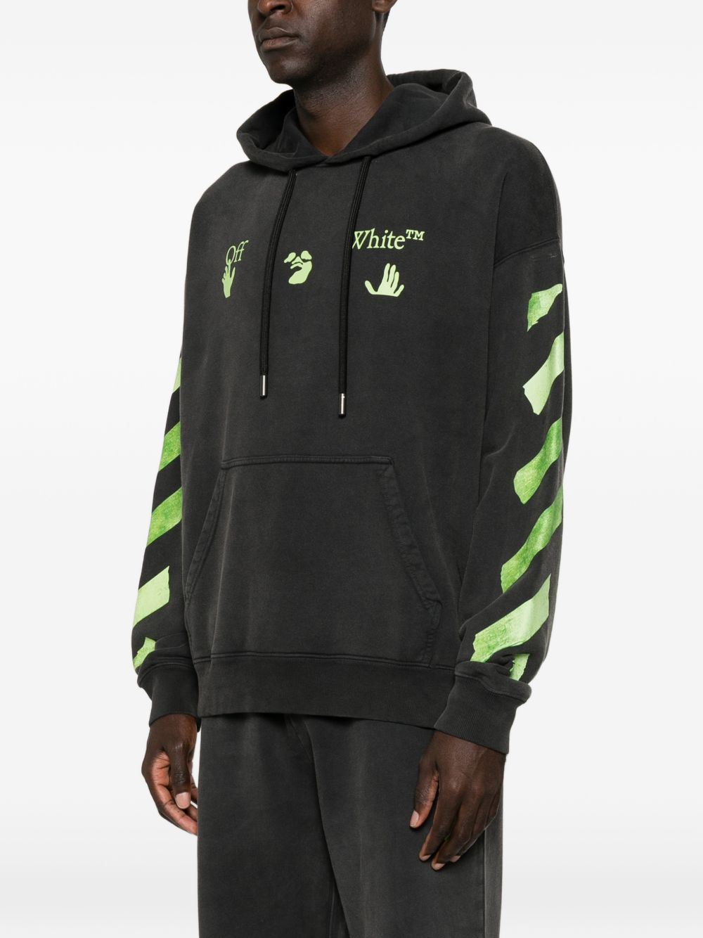 Off-White Men Bacco Arrow Skate Cotton Hoodie OFF-WHITE