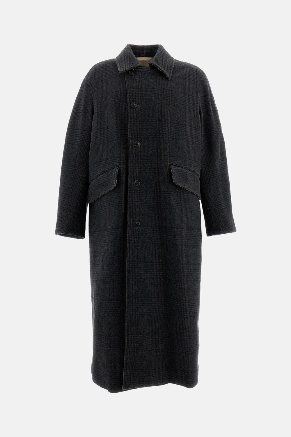 Our Legacy Men Collapse Check Wool Carcoat OUR LEGACY