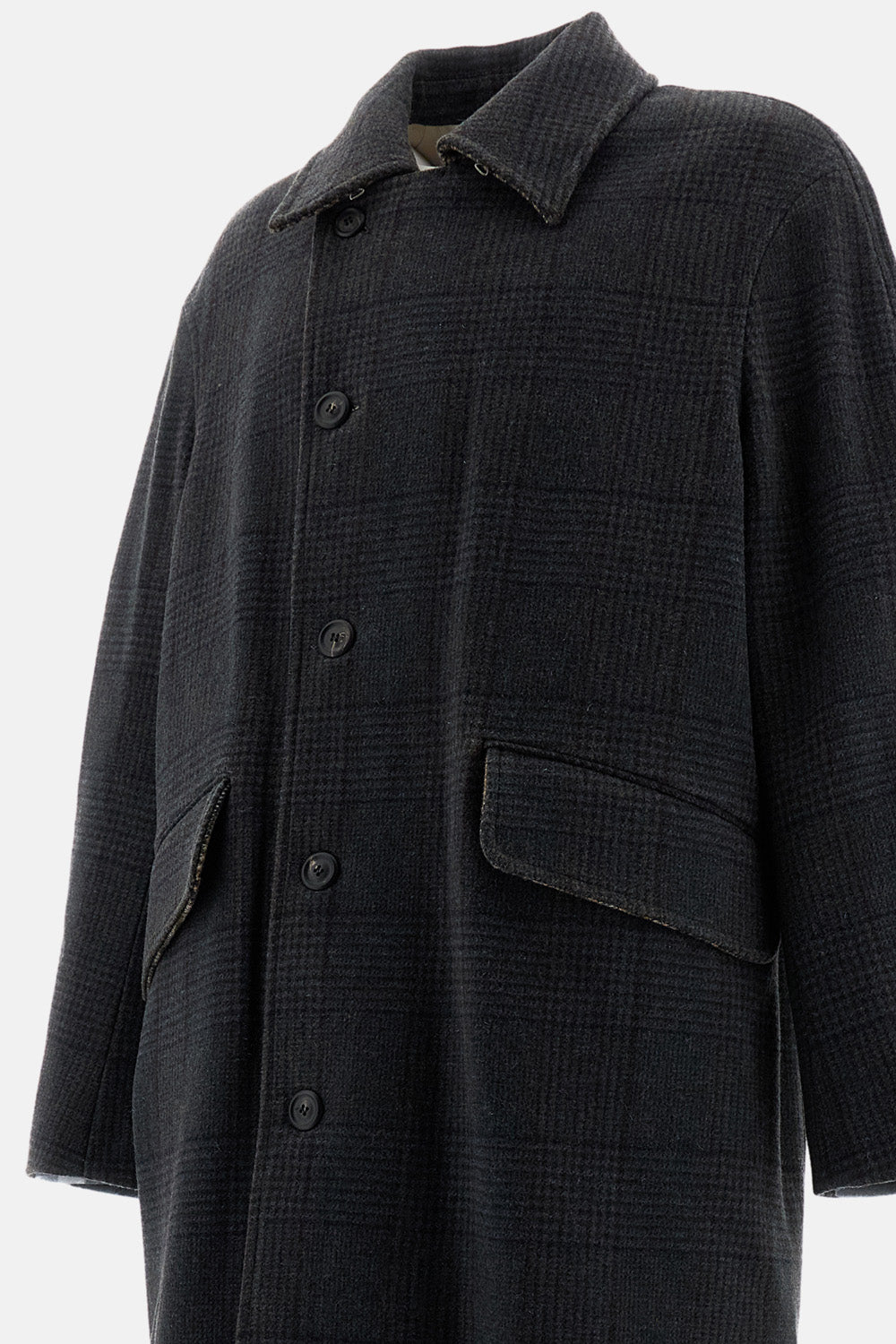 Our Legacy Men Collapse Check Wool Carcoat OUR LEGACY