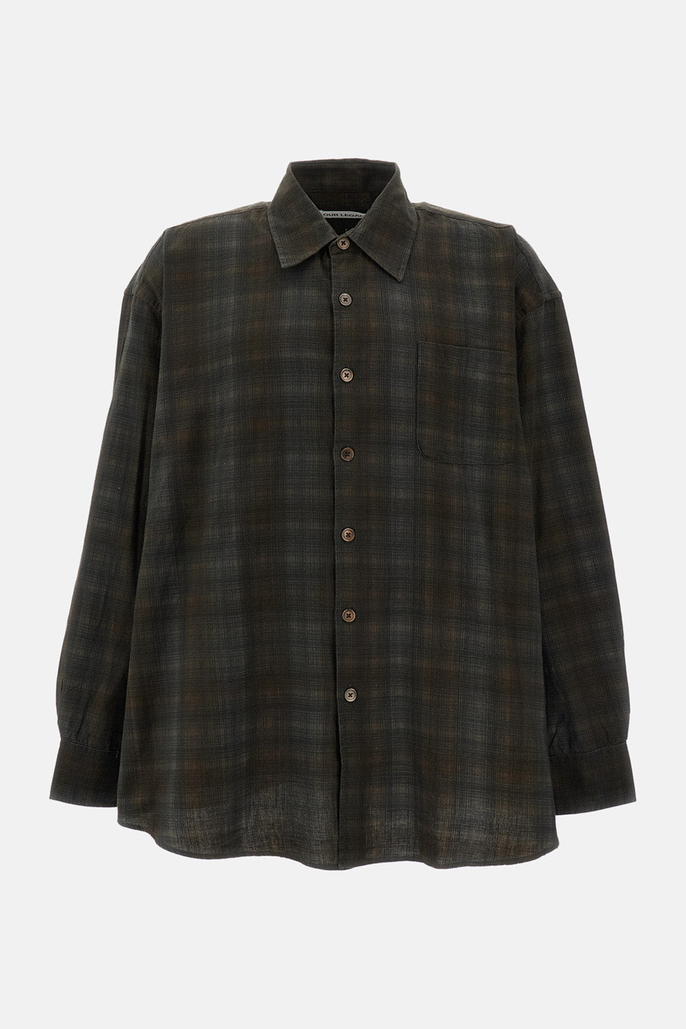 Our Legacy Men Borrowed Check Print Shirt OUR LEGACY