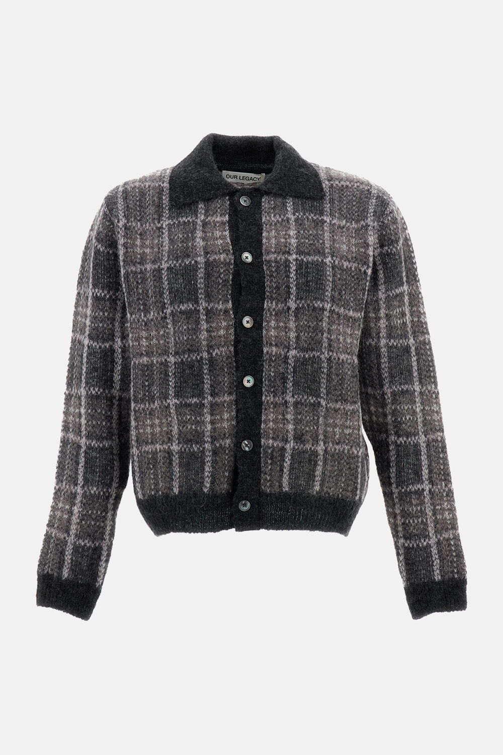 Our Legacy Men Fuzzy Alpaca Blend Polo Sweater OUR LEGACY