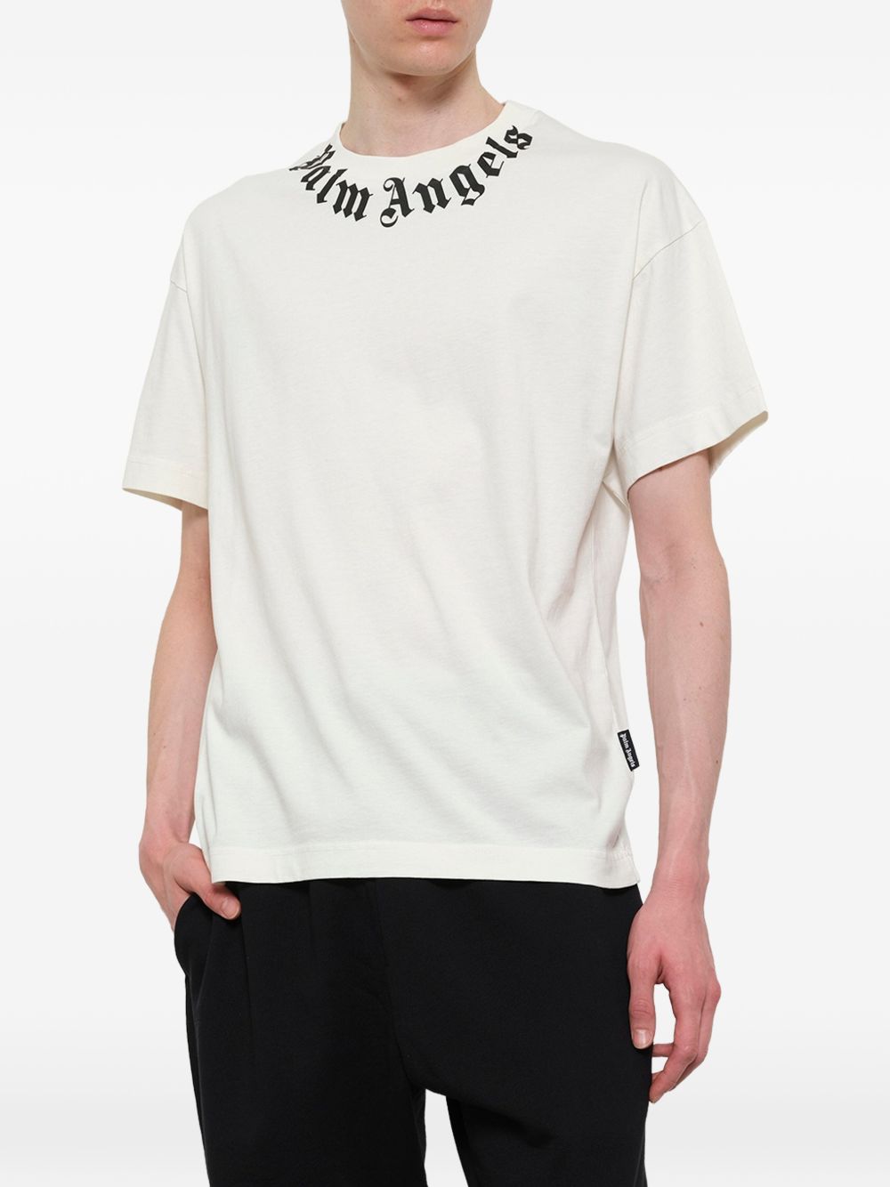 Palm Angels Men Logo Cotton T-Shirt PALM ANGELS