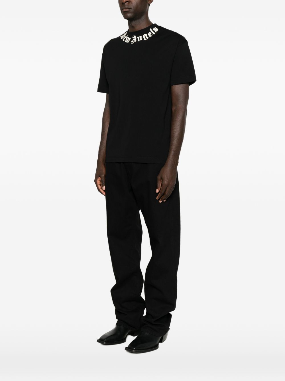 Palm Angels Men Logo Cotton T-Shirt