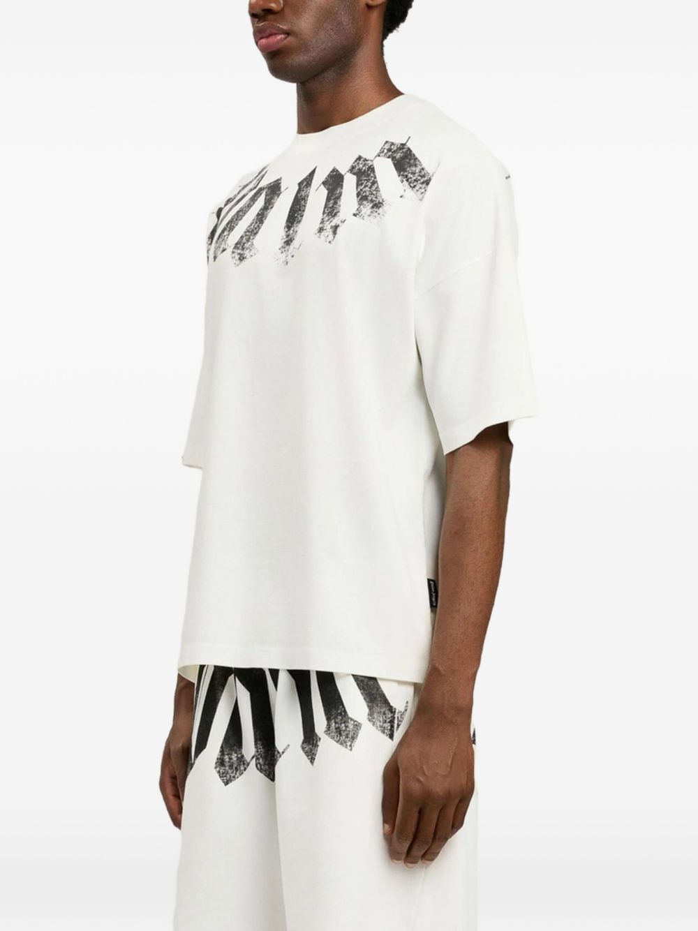 Palm Angels Men Logo Cototn T-Shirt