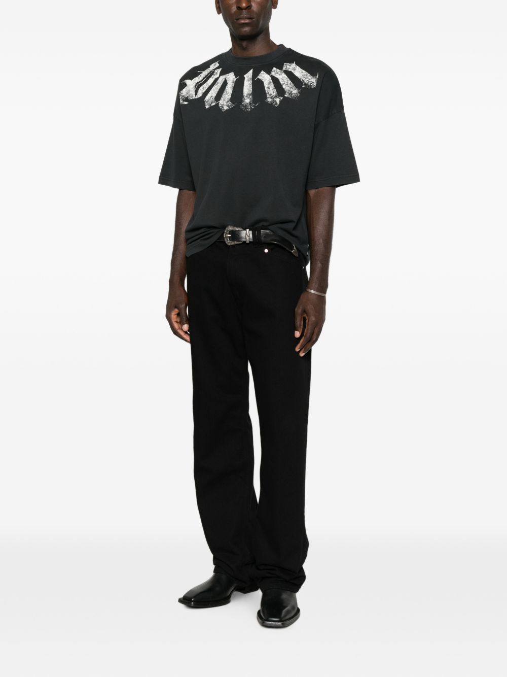 Palm Angels Men Logo Cototn T-Shirt
