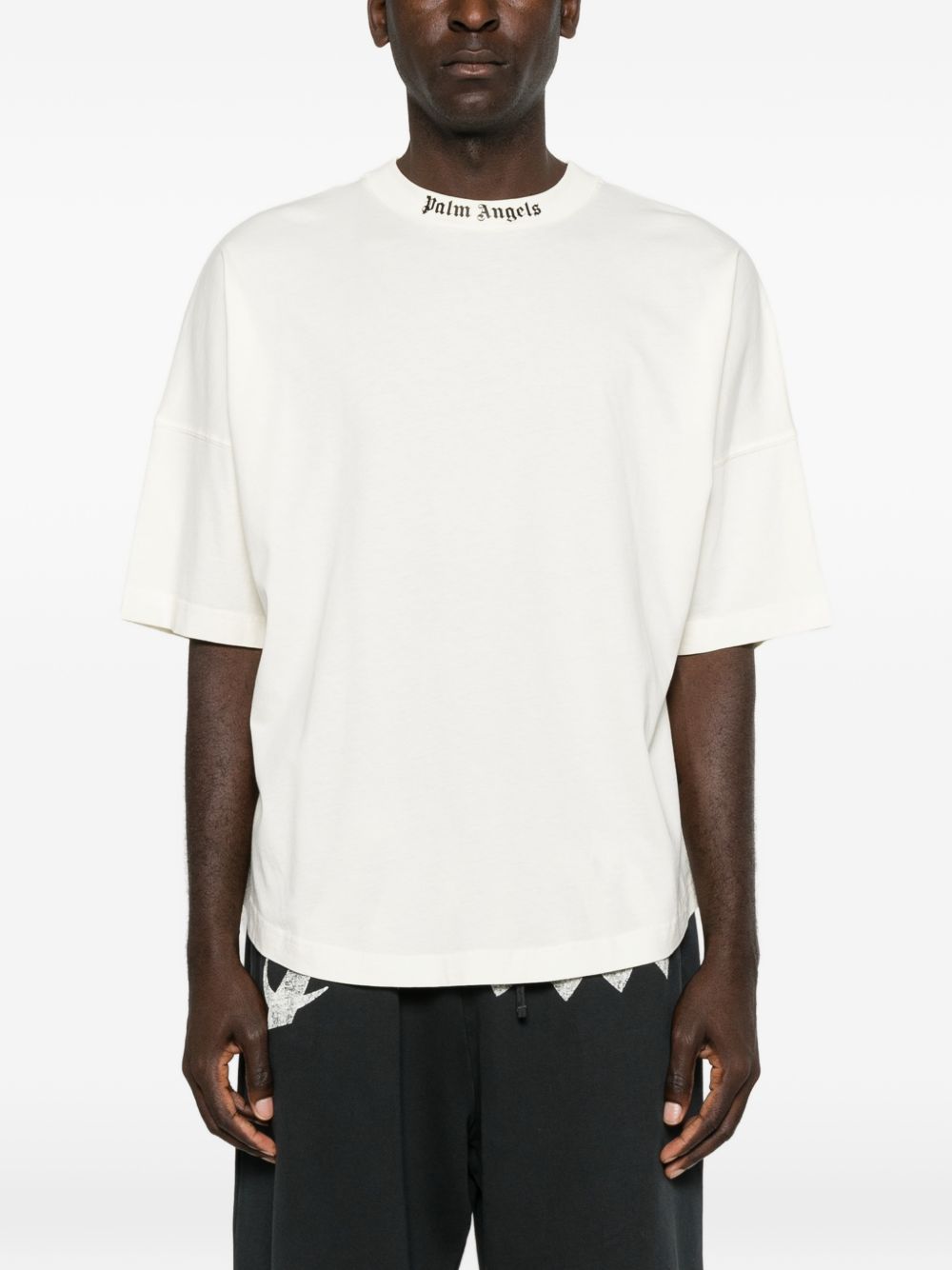 Palm Angels Men Logo Cotton T-Shirt PALM ANGELS