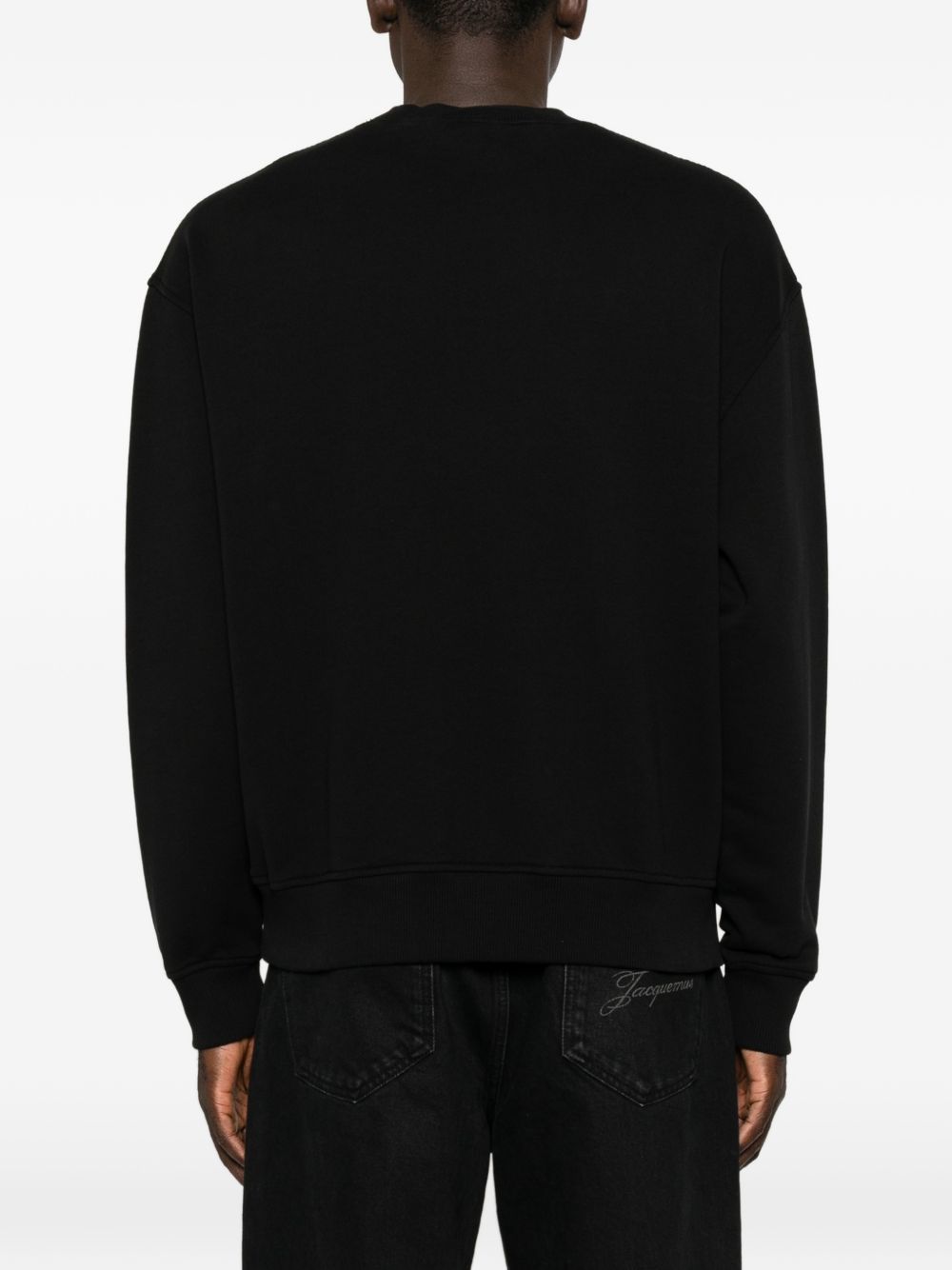 Palm Angels Men Neck Logo Cotton Sweatshirt PALM ANGELS