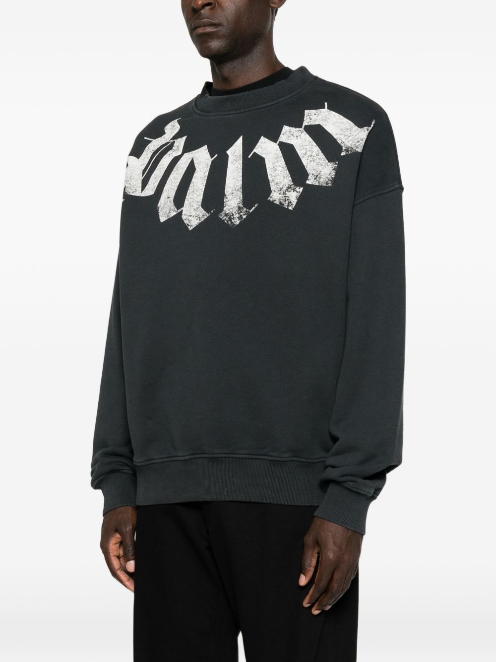 Palm Angels Men Logo Cotton Sweatshirt