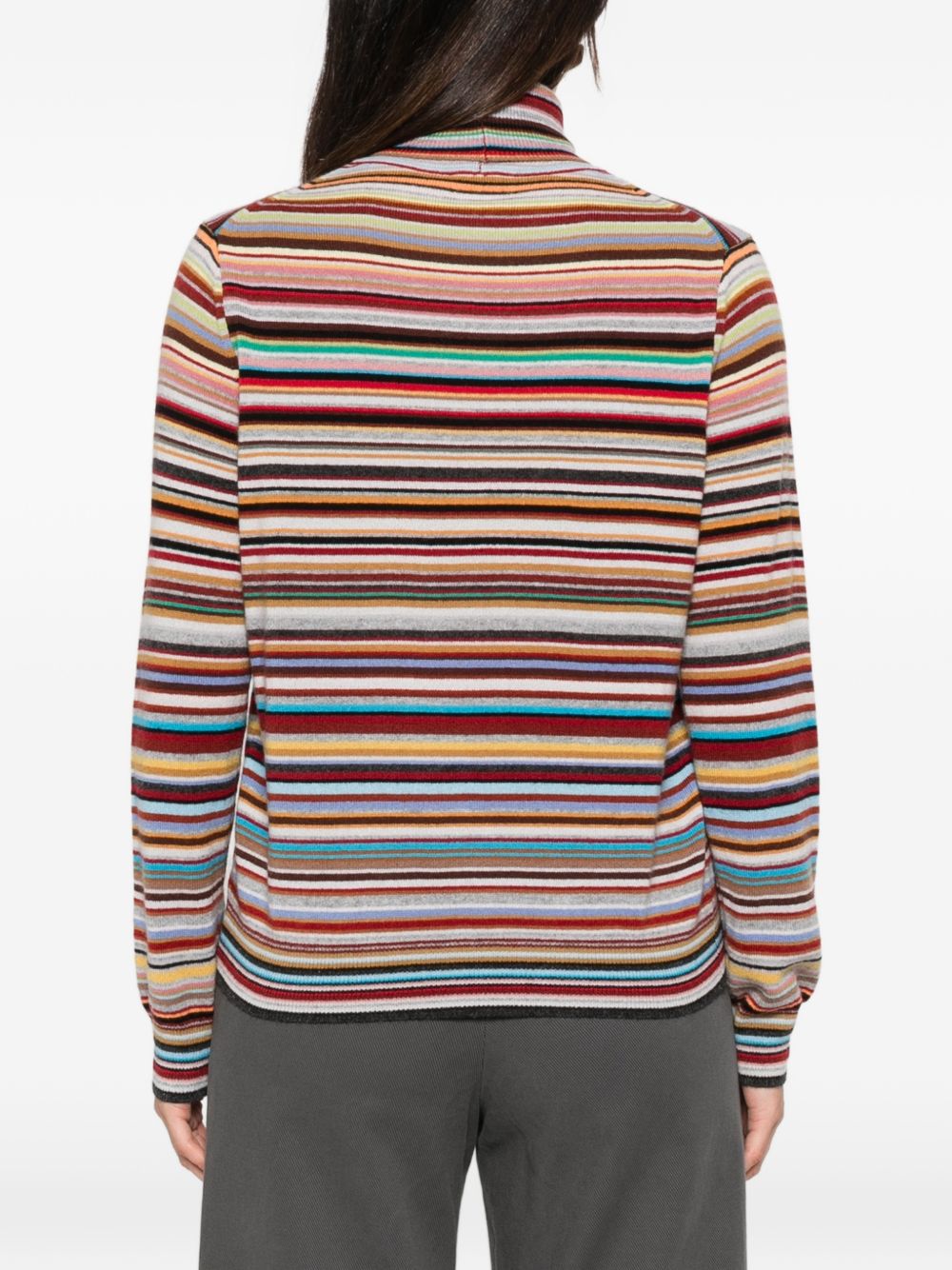 Paul Smith Women Signature Stripe Roll Neck Sweater.