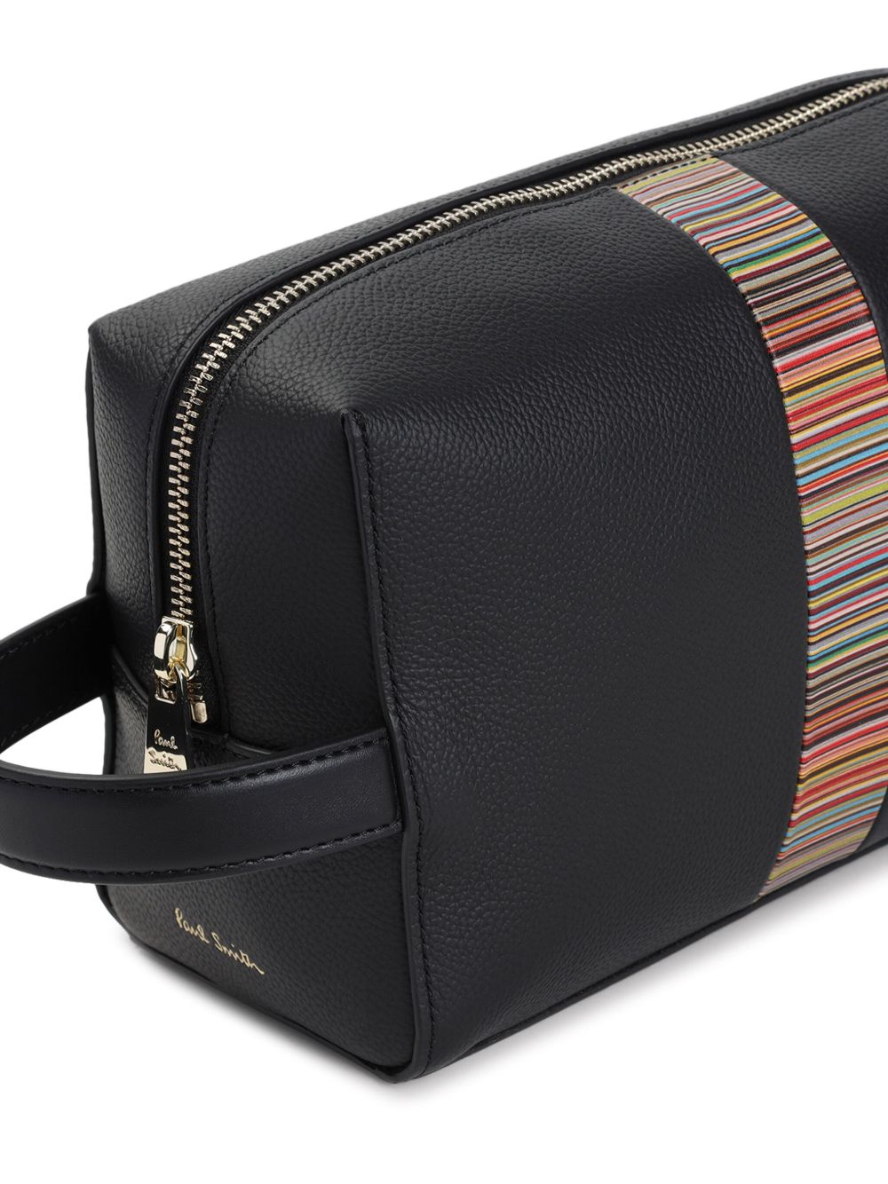 Paul Smith Men Signature Stripe Leather Wash Bag PAUL SMITH