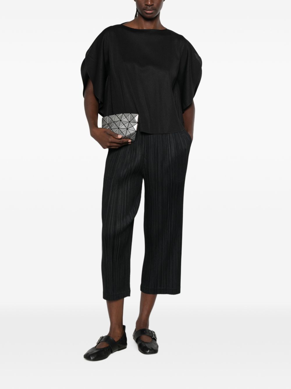 Pleats Please Issey Miyake Women Pleated Wide-Leg Trousers PLEATS PLEASE ISSEY MIYAKE
