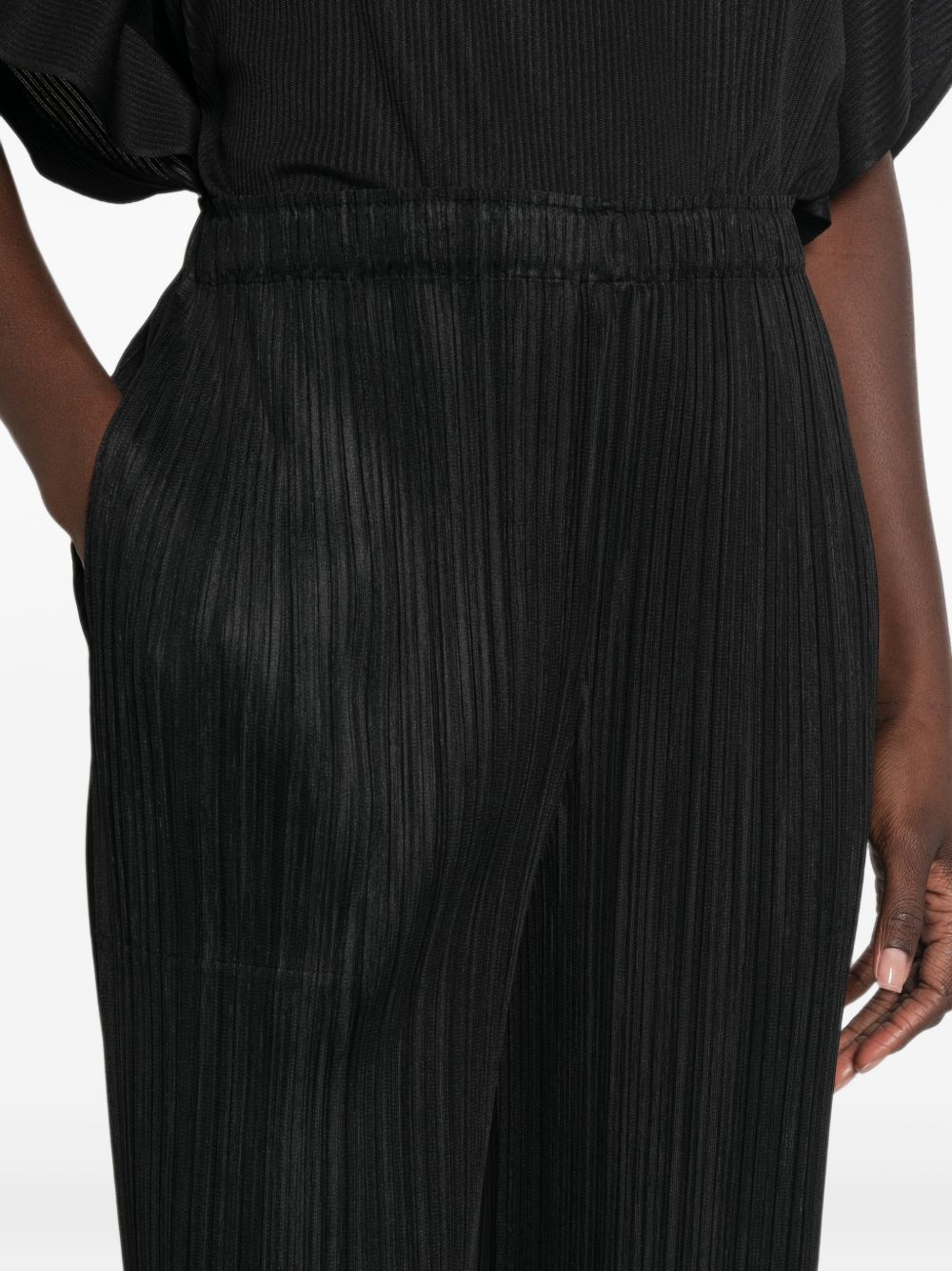 Pleats Please Issey Miyake Women Pleated Wide-Leg Trousers PLEATS PLEASE ISSEY MIYAKE