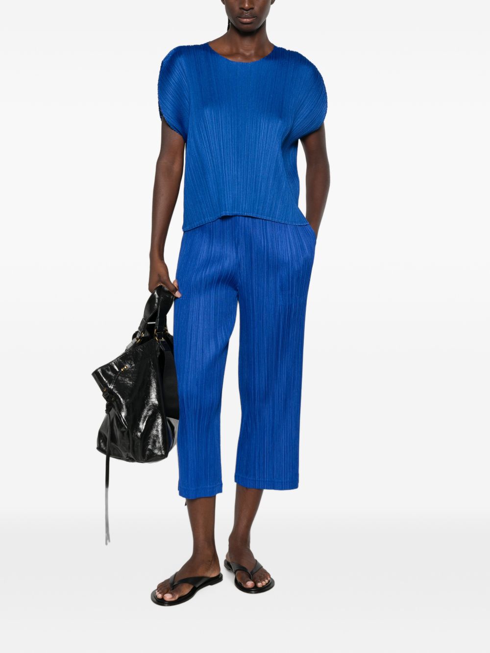 Pleats Please Issey Miyake Women Pleated Wide-Leg Trousers PLEATS PLEASE ISSEY MIYAKE