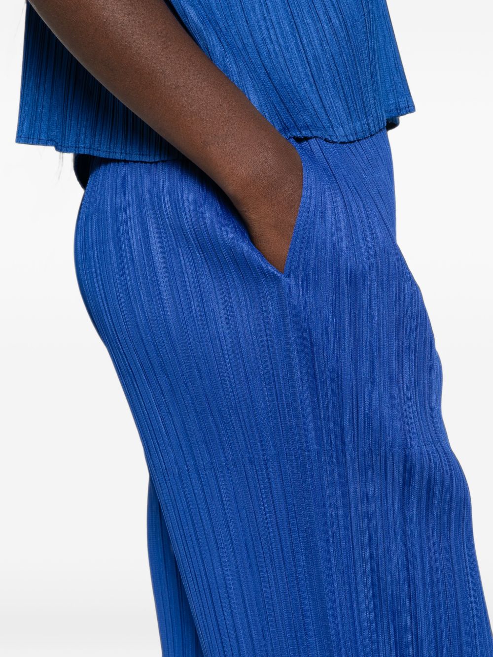 Pleats Please Issey Miyake Women Pleated Wide-Leg Trousers PLEATS PLEASE ISSEY MIYAKE