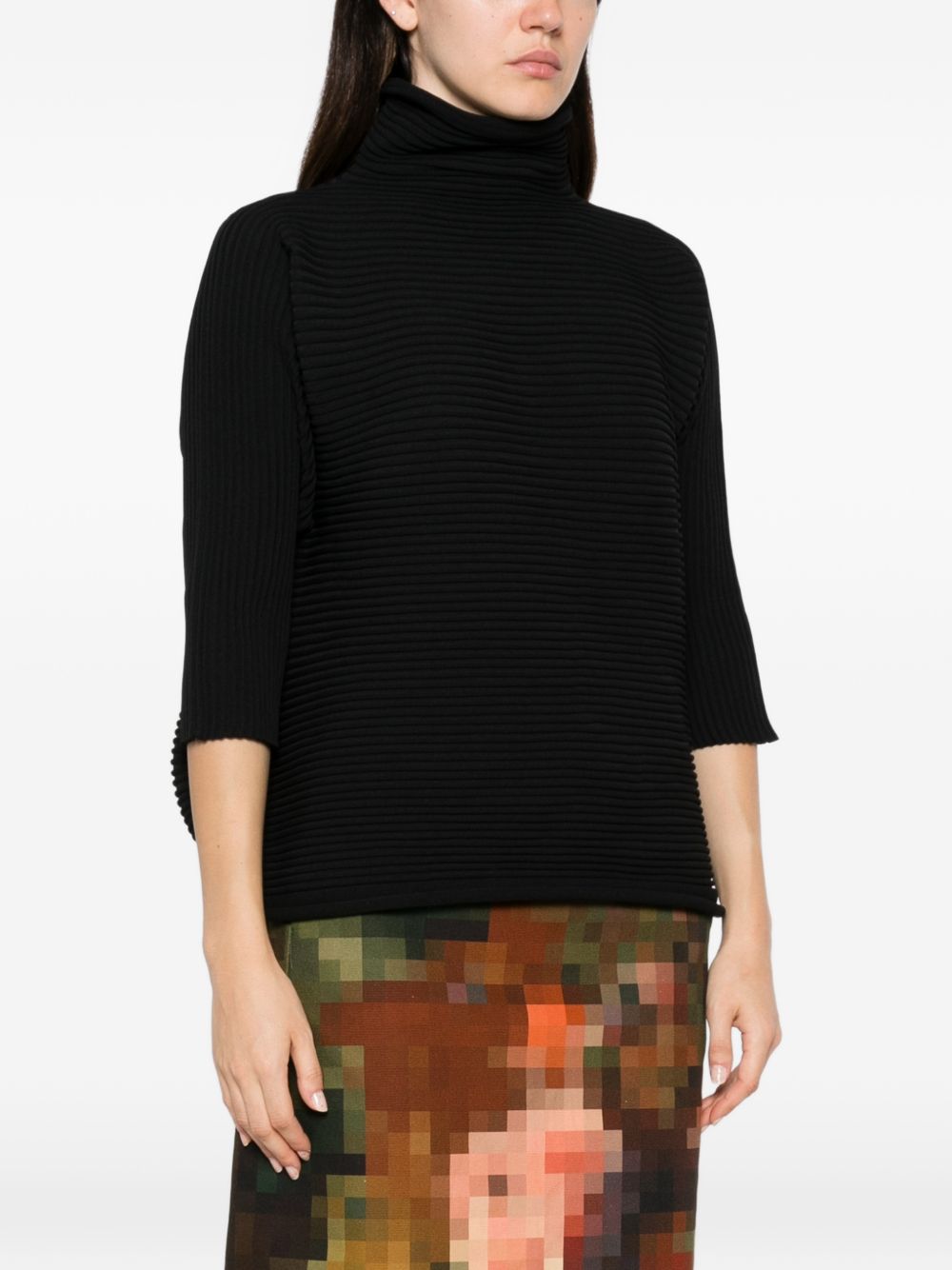 Pleats Please Issey Miyake Women Pleated High-Neck Top PLEATS PLEASE ISSEY MIYAKE