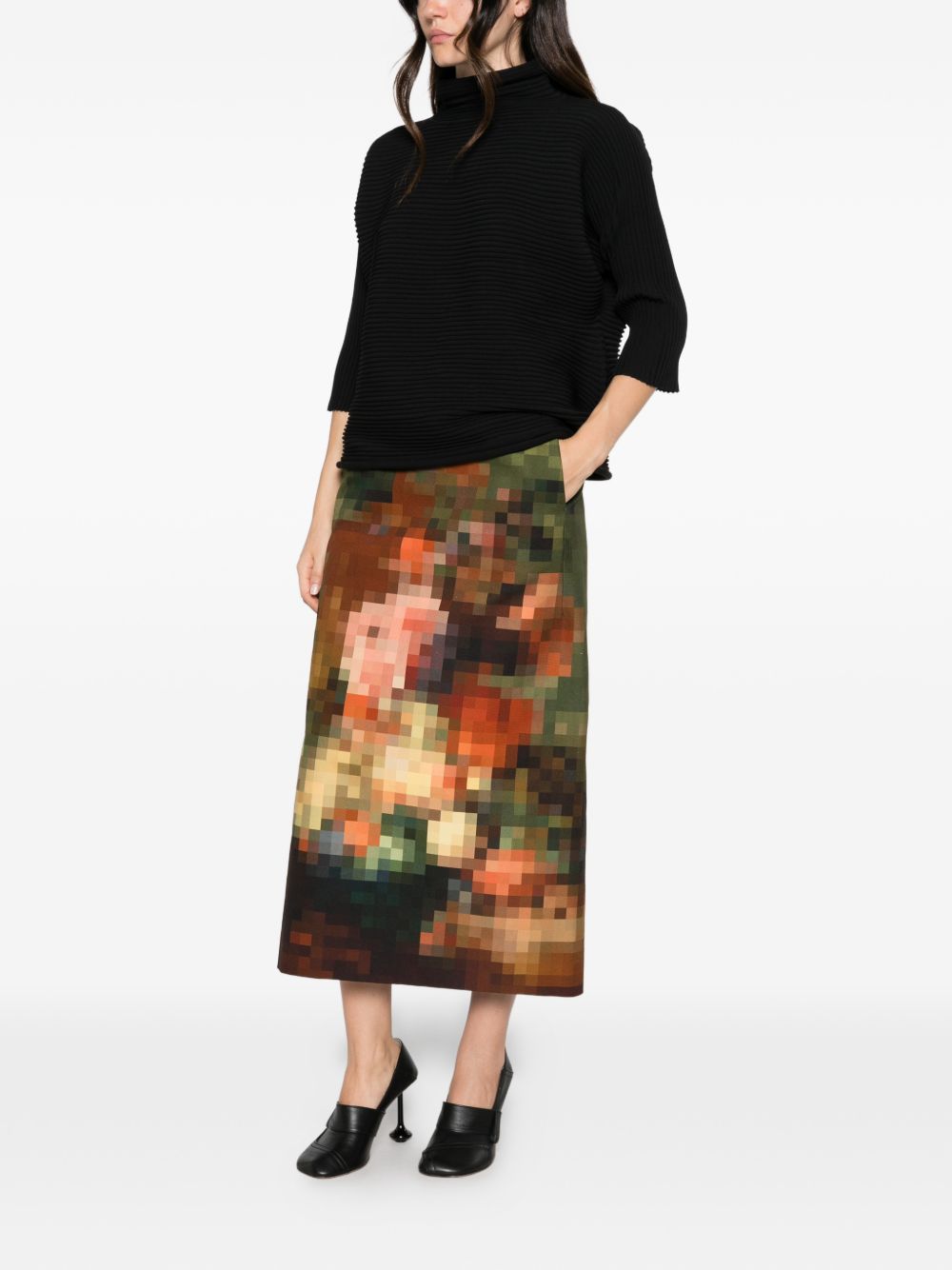 Pleats Please Issey Miyake Women Pleated High-Neck Top PLEATS PLEASE ISSEY MIYAKE