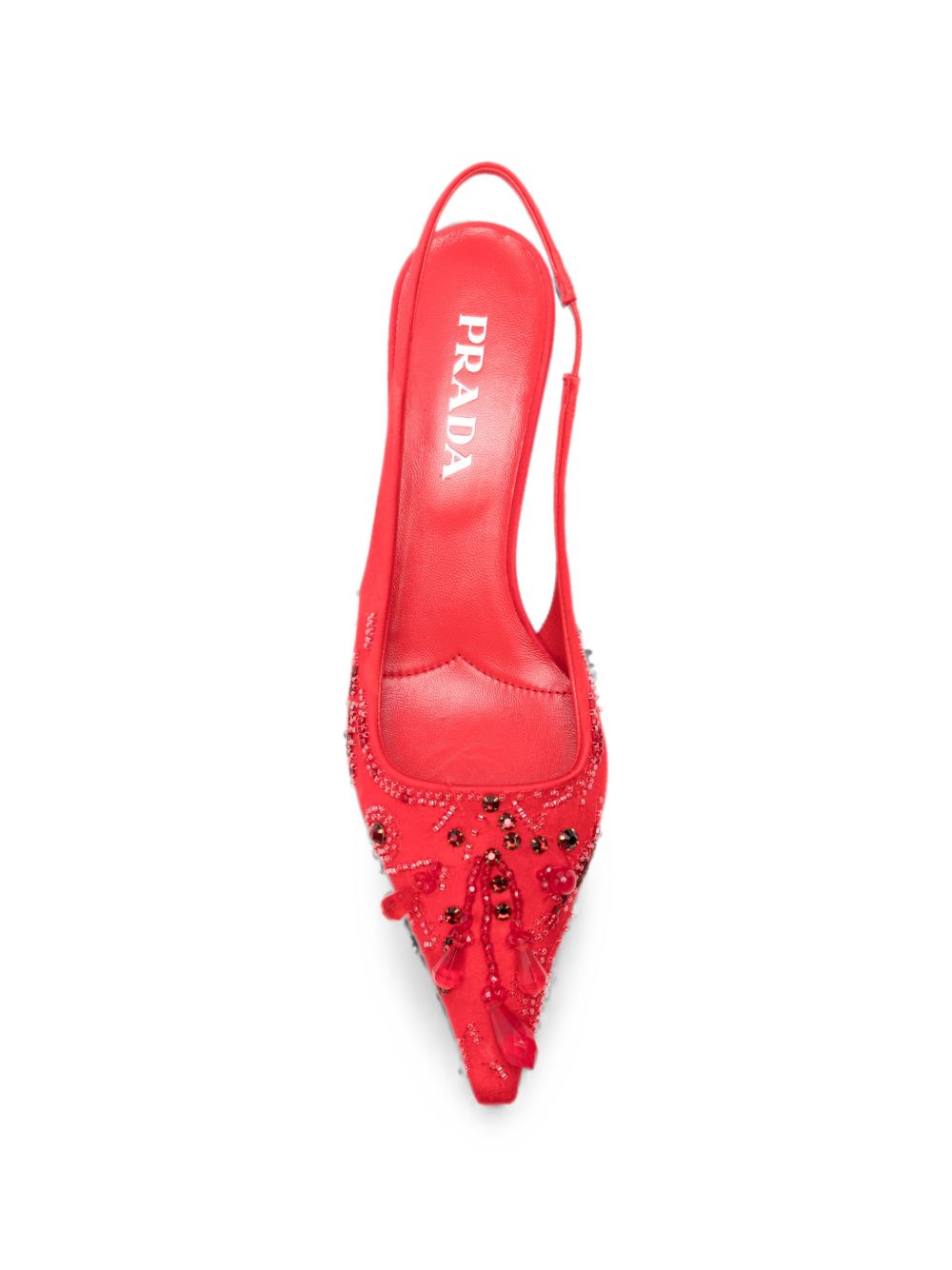 Prada Women Embroidered Slingback Pumps PRADA