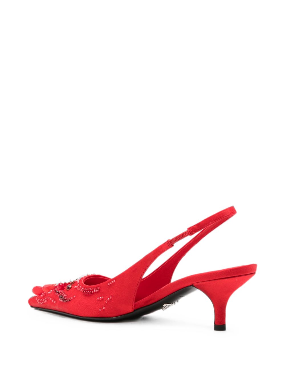 Prada Women Embroidered Slingback Pumps PRADA