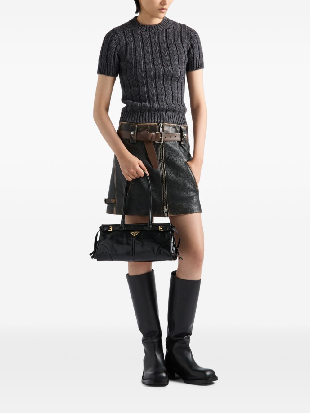 Prada Women Prada Bonnie Leather Handbag PRADA
