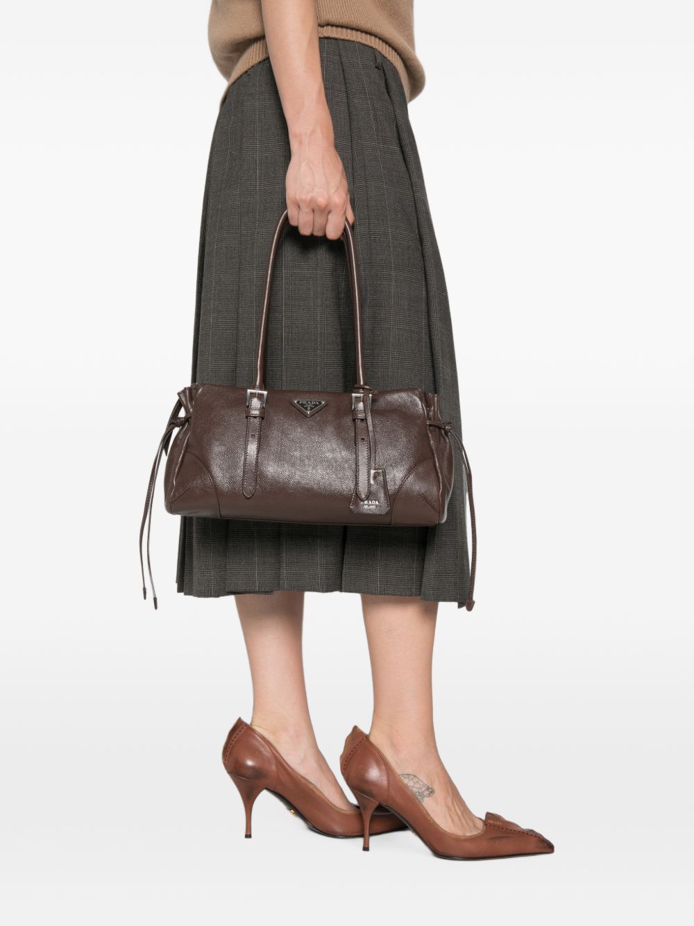Prada Women Prada Bonnie Medium Leather Tote PRADA
