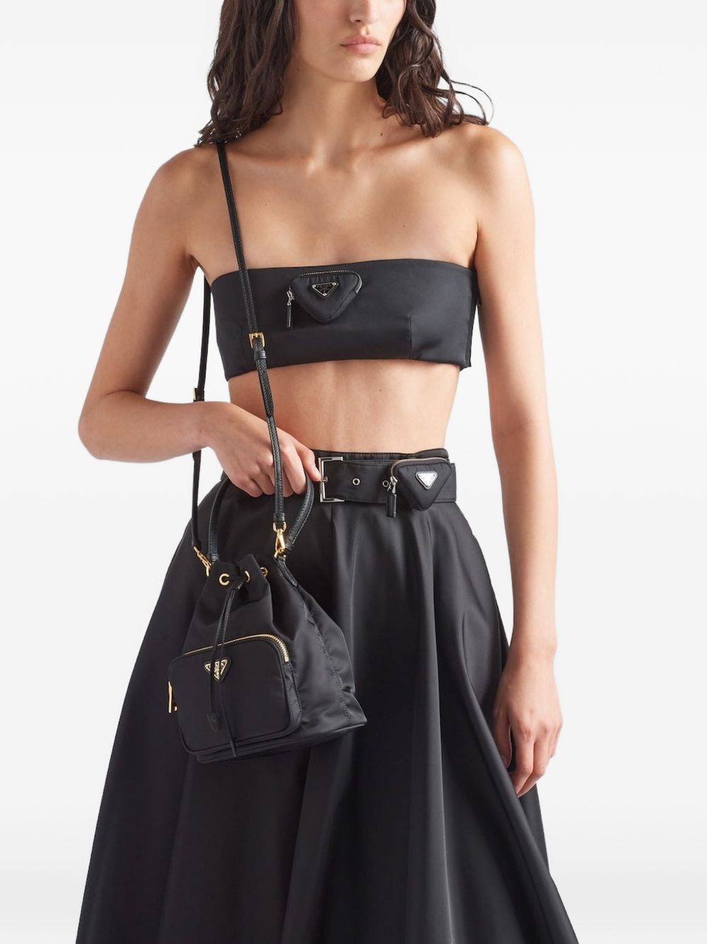 Prada Women Prada Duet Re-Nylon Bucket Bag PRADA
