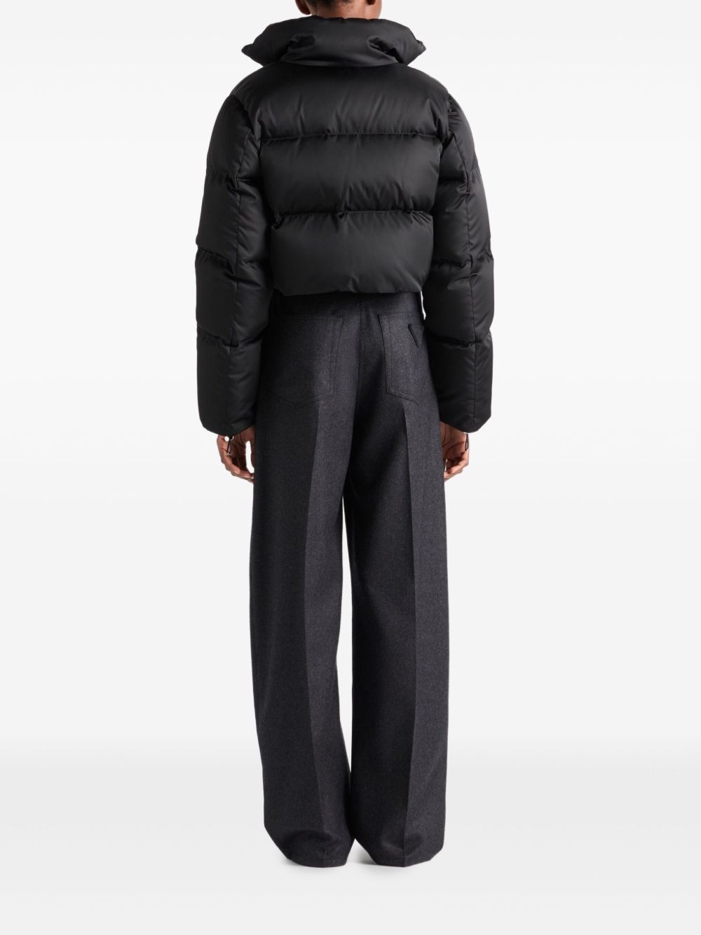 Prada Women Re-Nylon Cropped Down Jacket PRADA