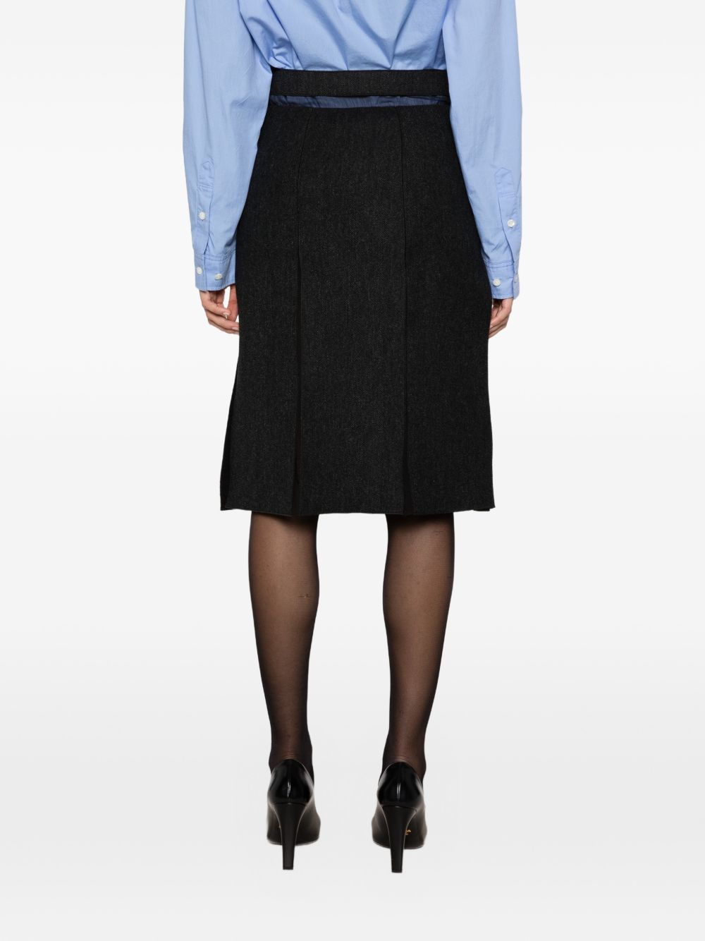 Prada Women Wool Midi Skirt PRADA