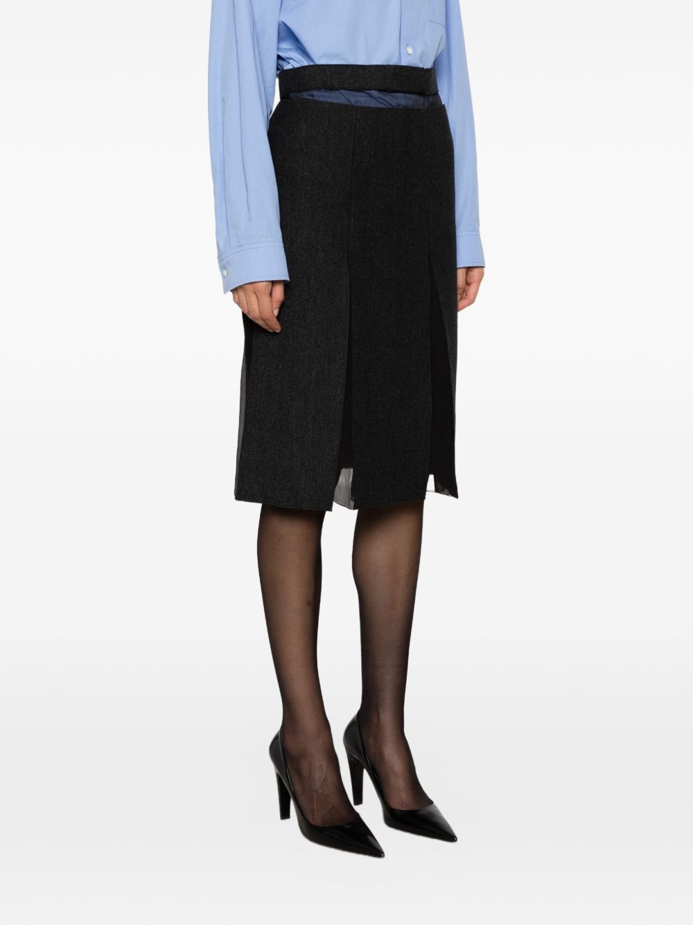 Prada Women Wool Midi Skirt PRADA