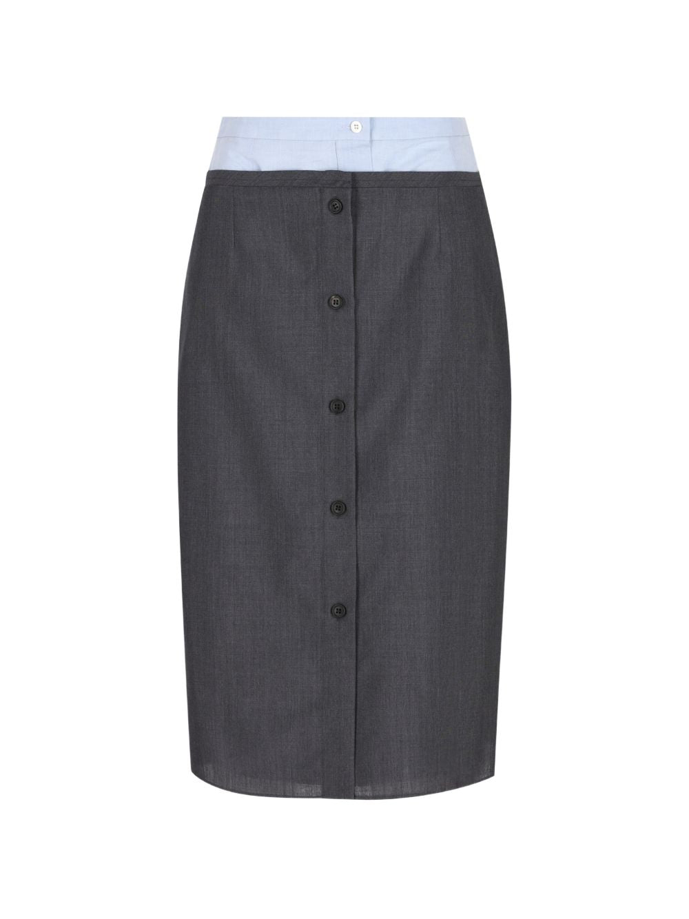 Prada Women Wool Midi Skirt PRADA