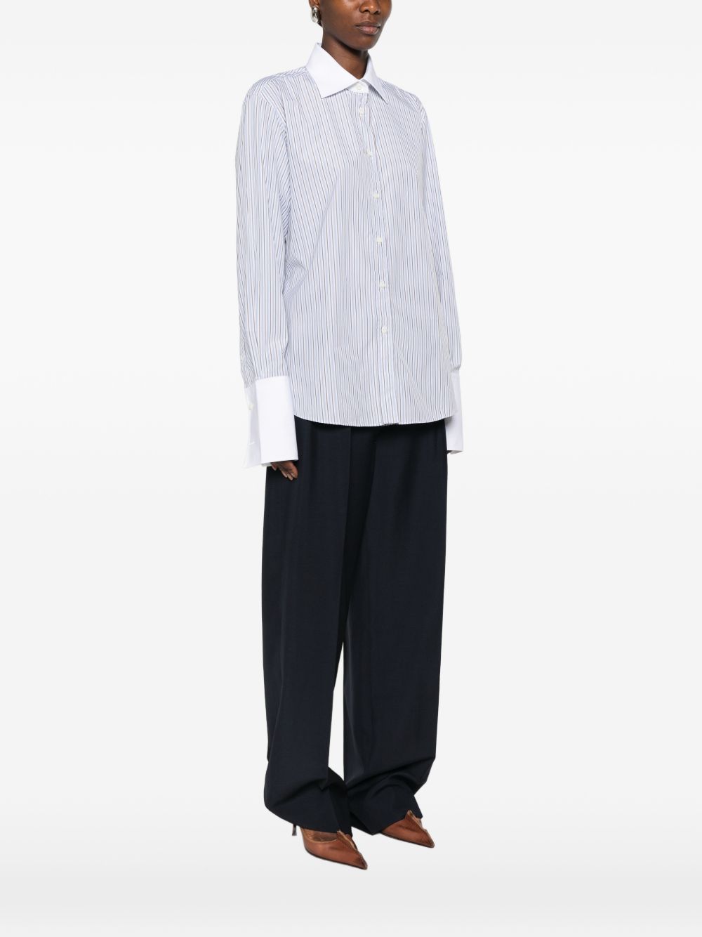 Prada Women Striped Cotton Shirt PRADA