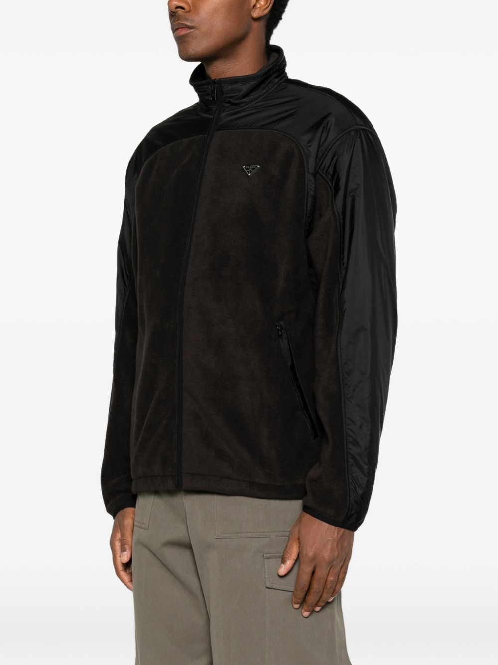 Prada Men Re-Nylon And Fleece Blouson Jacket PRADA