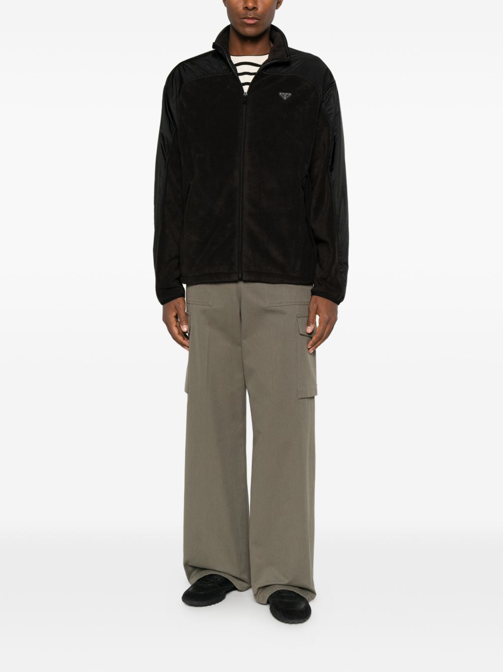 Prada Men Re-Nylon And Fleece Blouson Jacket PRADA