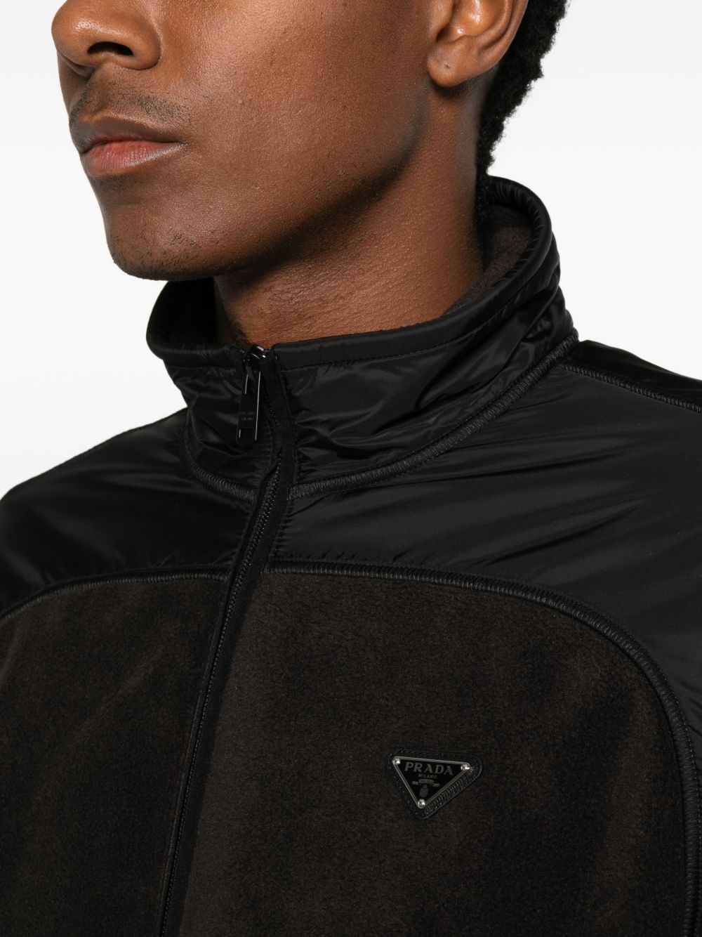 Prada Men Re-Nylon And Fleece Blouson Jacket PRADA