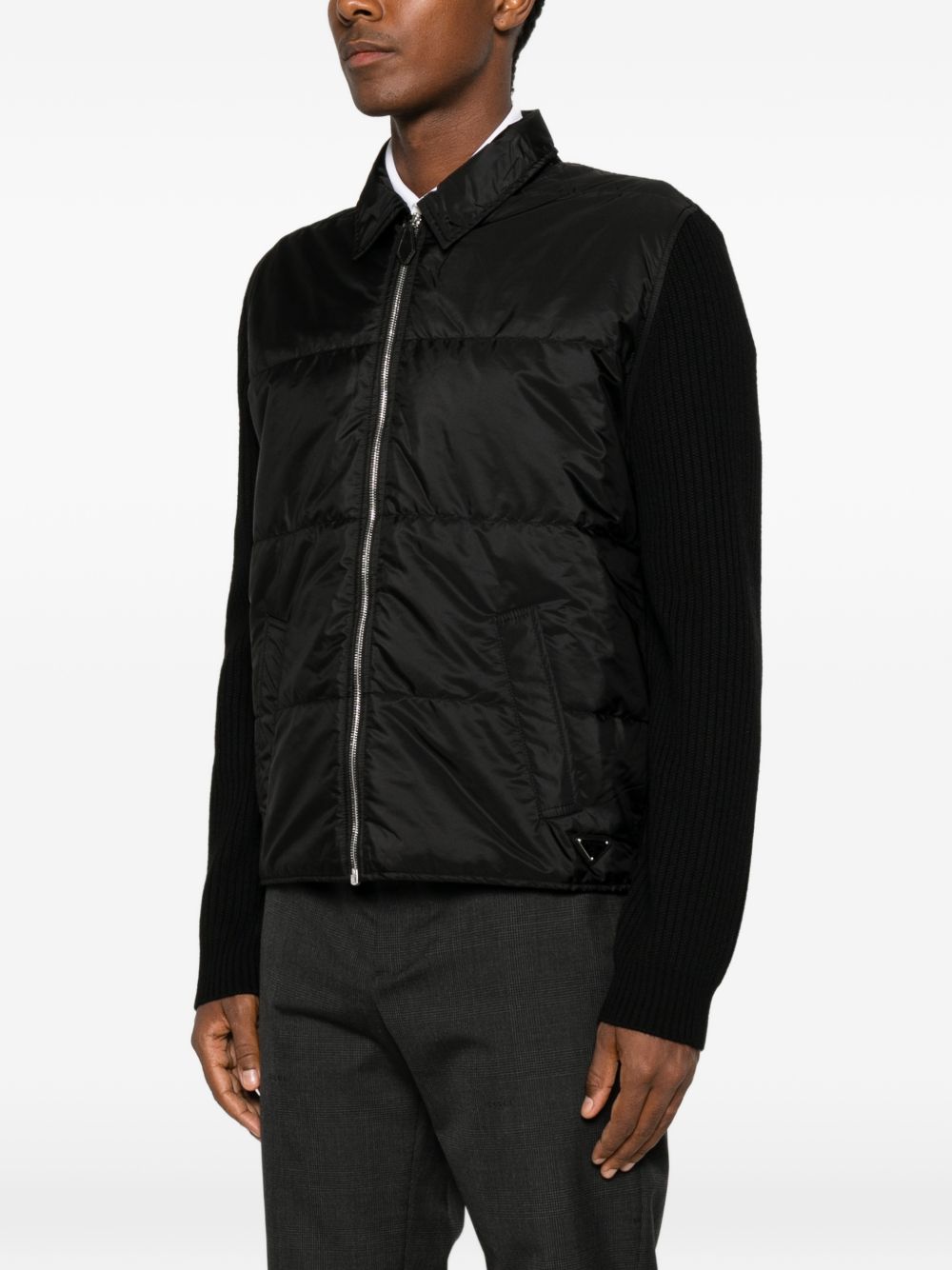 Prada Men Wool And Re-Nylon Cardigan PRADA