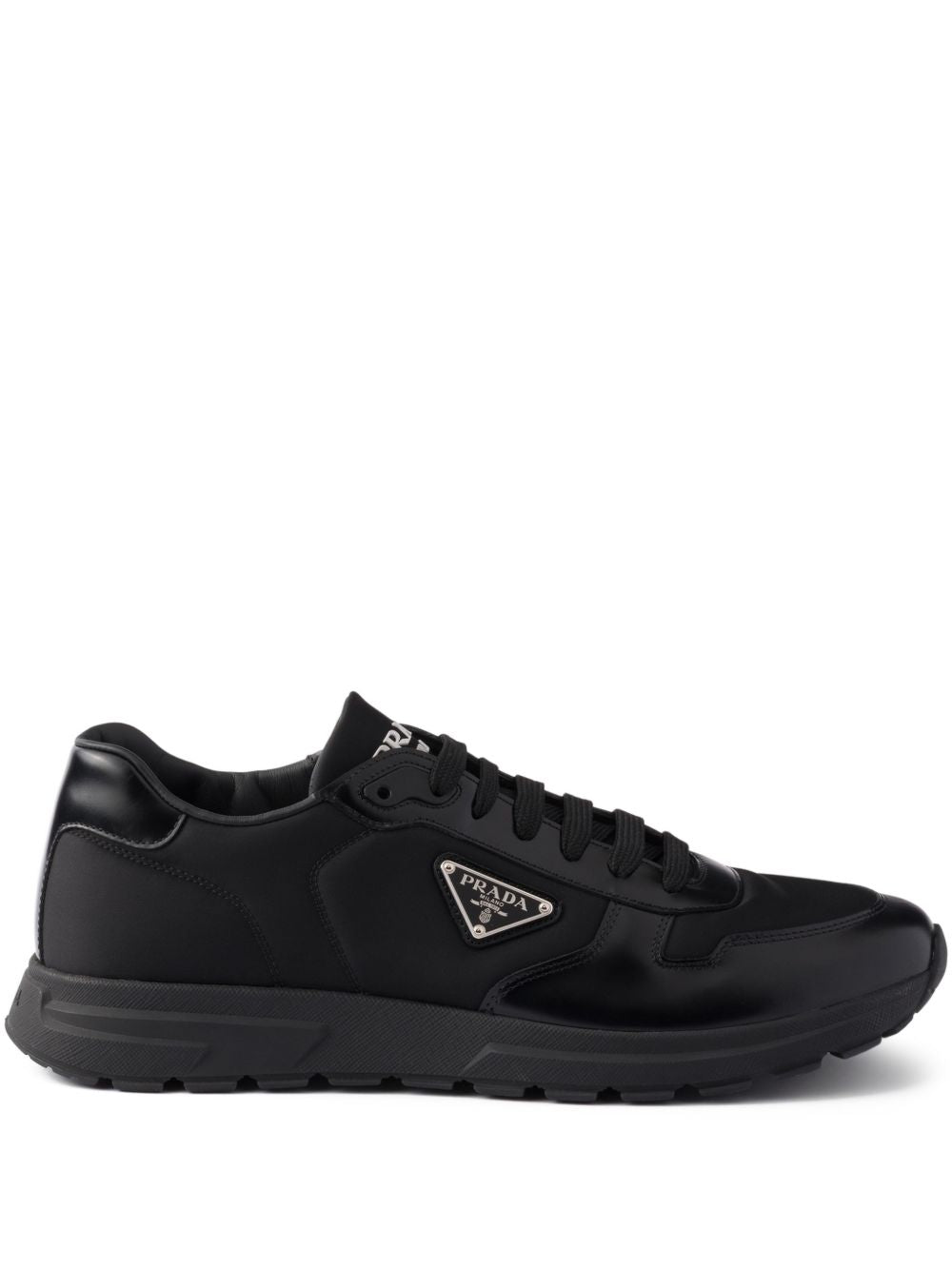 Prada Men Prax 01 Re-Nylon And Leather Sneakers PRADA