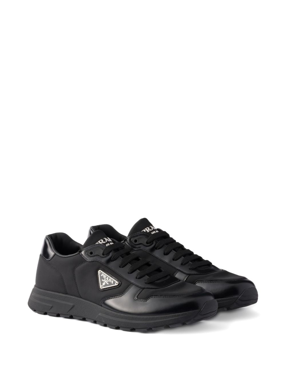 Prada Men Prax 01 Re-Nylon And Leather Sneakers PRADA