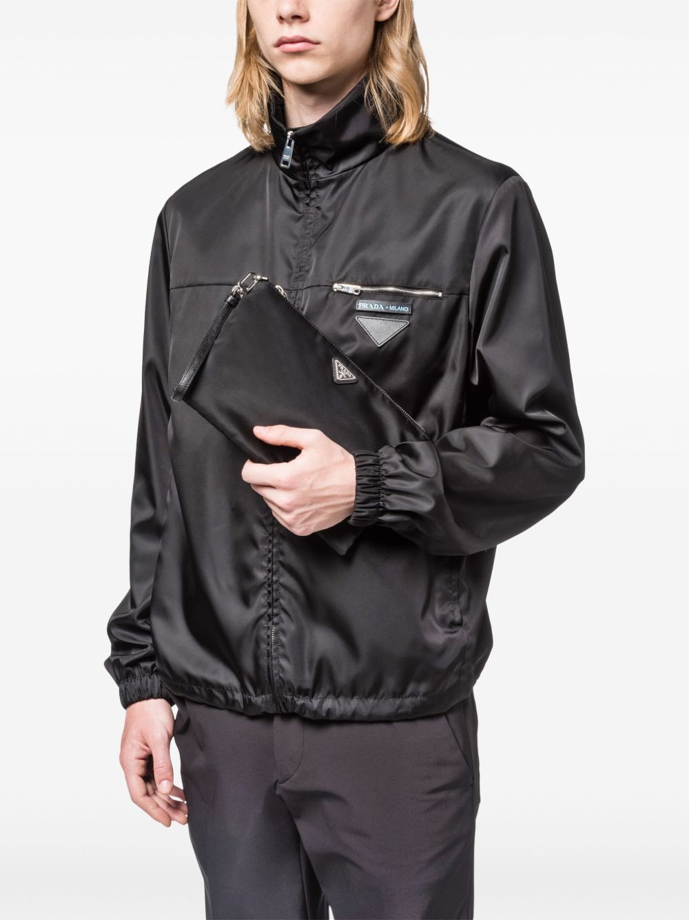 Prada Men Re-Nylon And Saffiano Pouch
